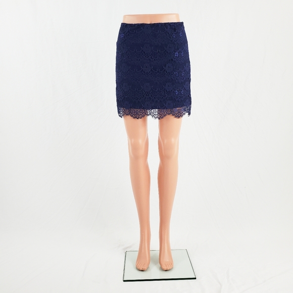 Forever21 Dark Blue Mini Silhouette Skirt Small - Picture 3 of 8
